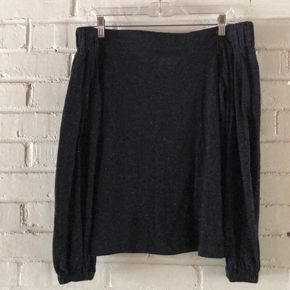 LOFT Black Off-Shoulder Top